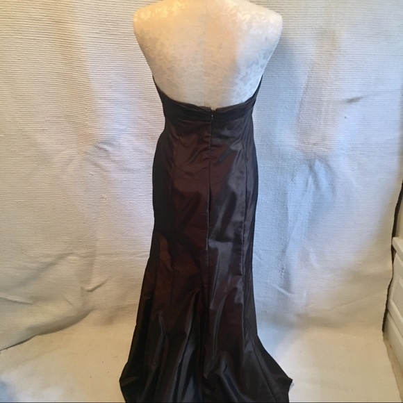 Amsale Mermaid Metallic Brown Strapless Ball Gown - Picture 5 of 8